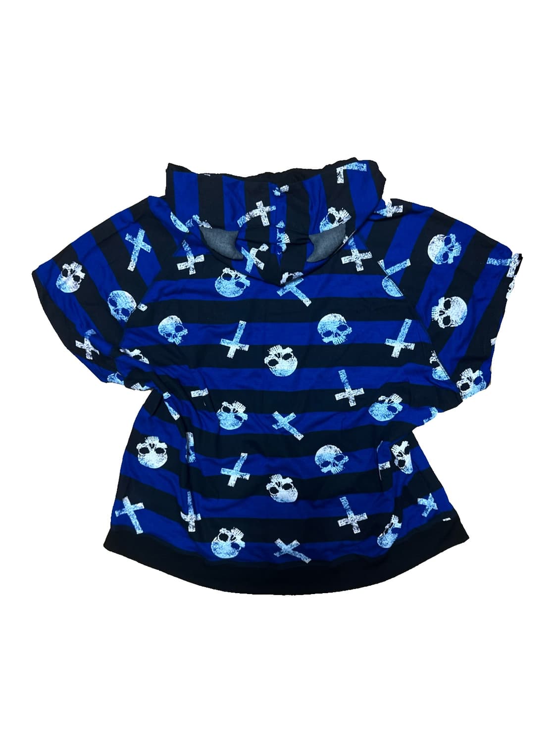 DIG DEEP 디그딥 펑크 해골 십자가 데빌 후드티 블루 상품이미지2