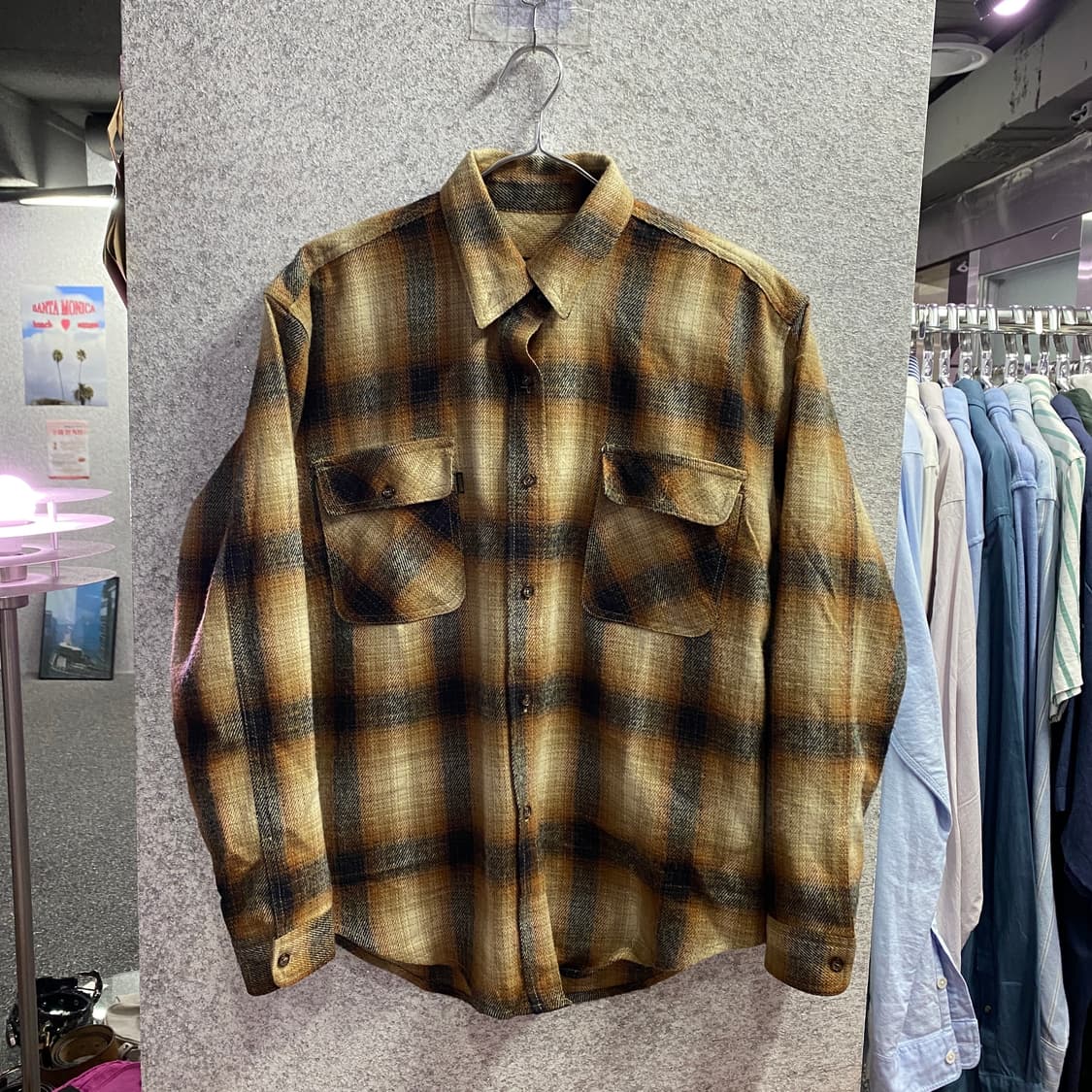 미스치프 체크 플란넬 셔츠 B3192 상품이미지2