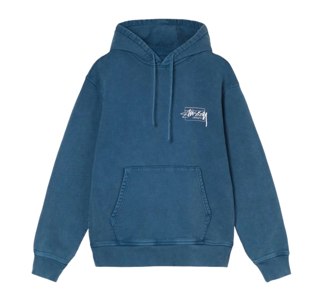 스투시 다이드 워싱 후드티 블루 L 상품이미지1