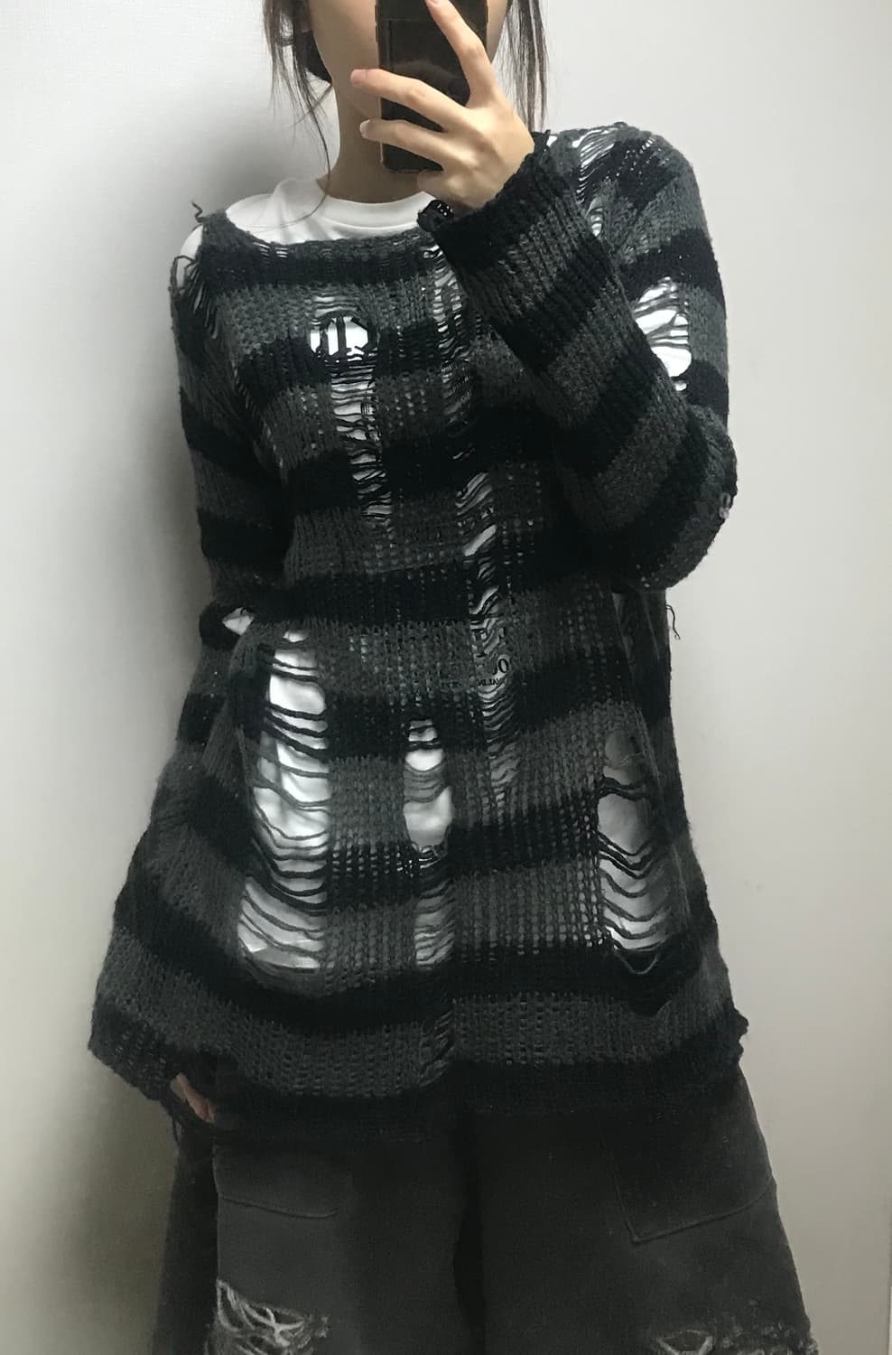 스프라이트 데미지 루즈 니트 상품이미지5