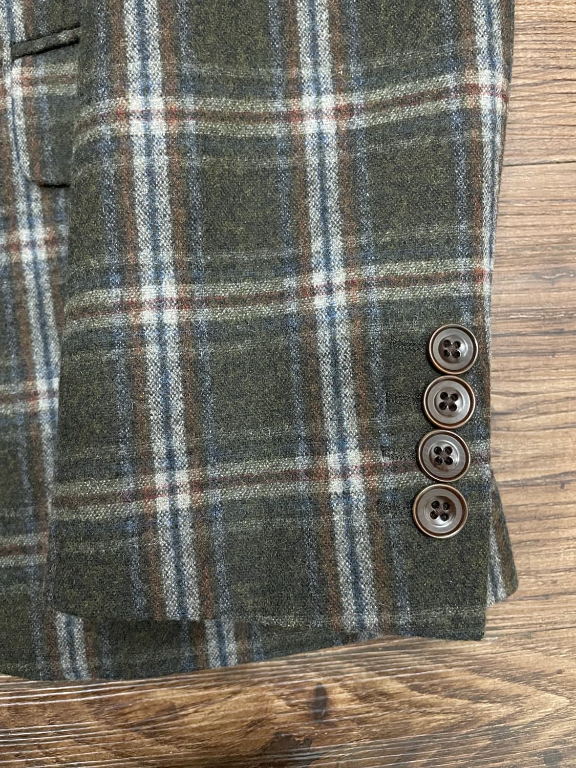 브룩스 브라더스 울 체크 블레이저 자켓 40S 상품이미지4