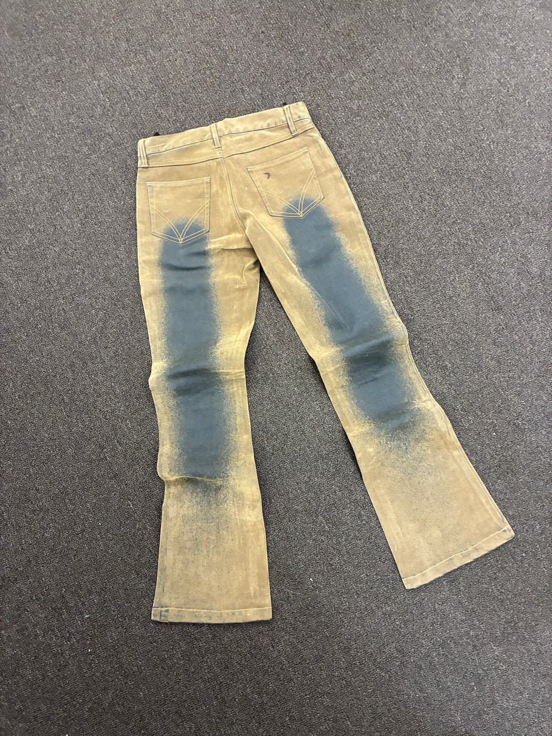 OS)Japanese vintage 여성 타이다이 부츠컷 데님팬츠 상품이미지8