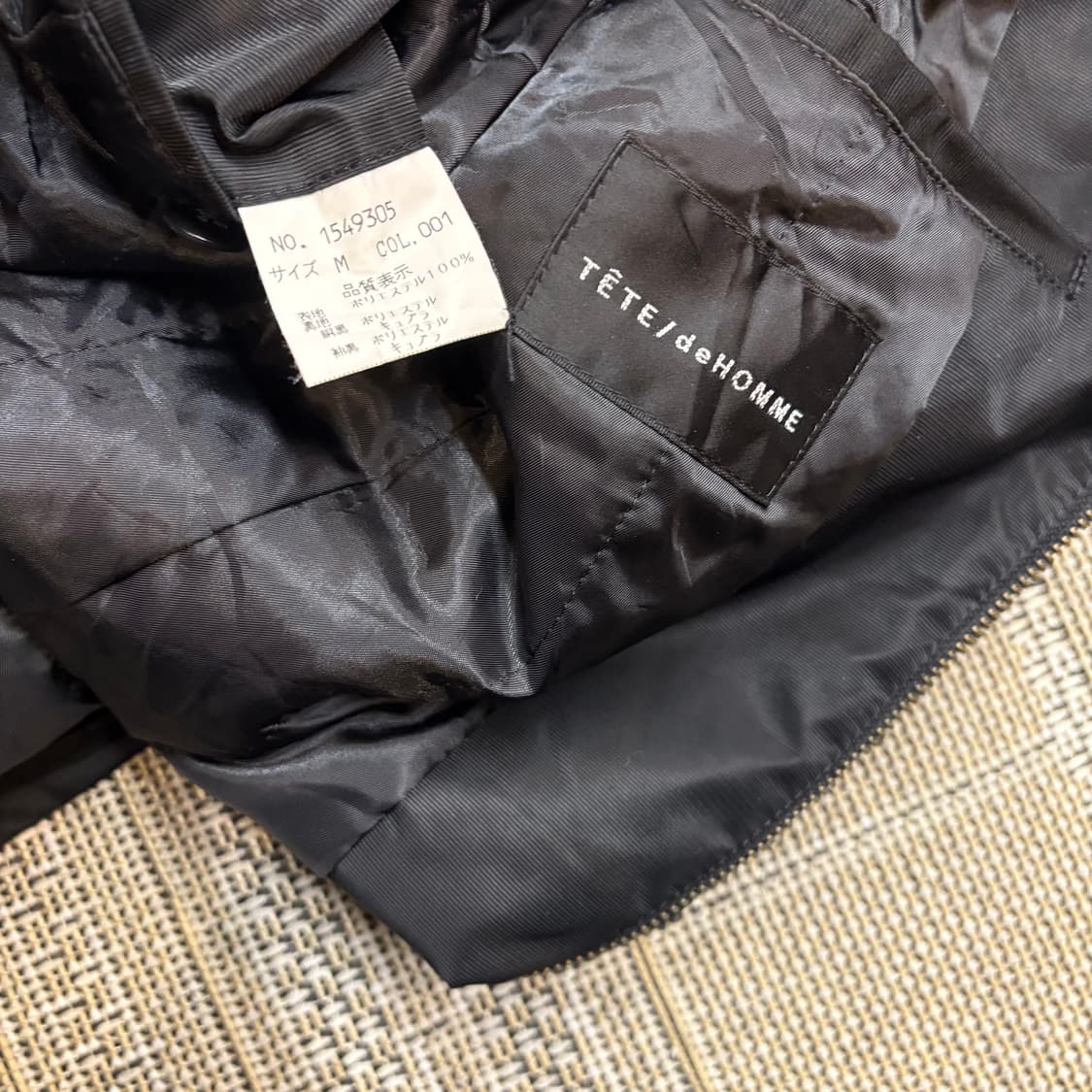 테테 옴므 블랙 폴리에스터 자켓 상품이미지10