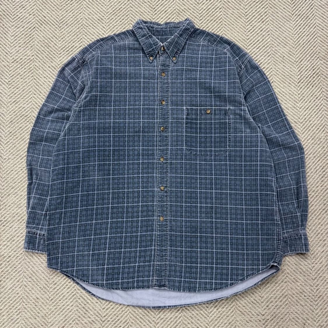 에디바우어 코듀로이 체크 셔츠 v2673 상품이미지1