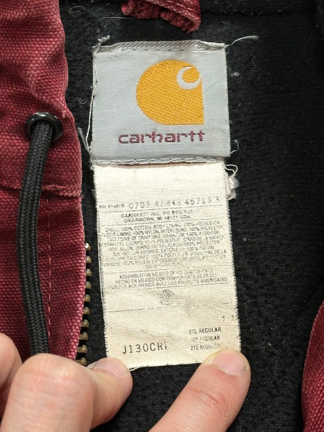 00's OG 칼하트 J68 액티브 칼하트 CRI J130 크림슨레드 상품이미지9