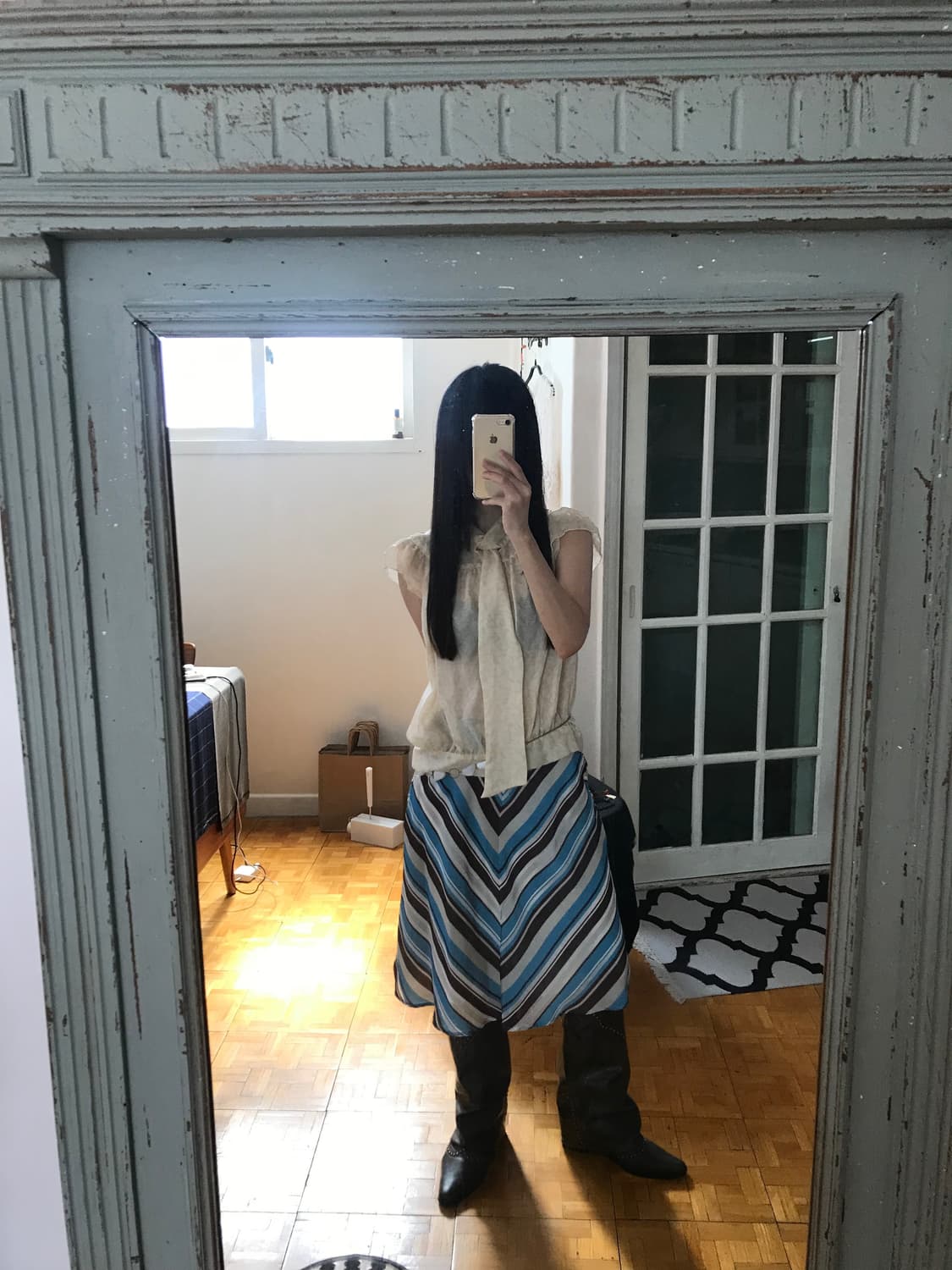 vintage pattern skirt (24inch) 상품이미지4