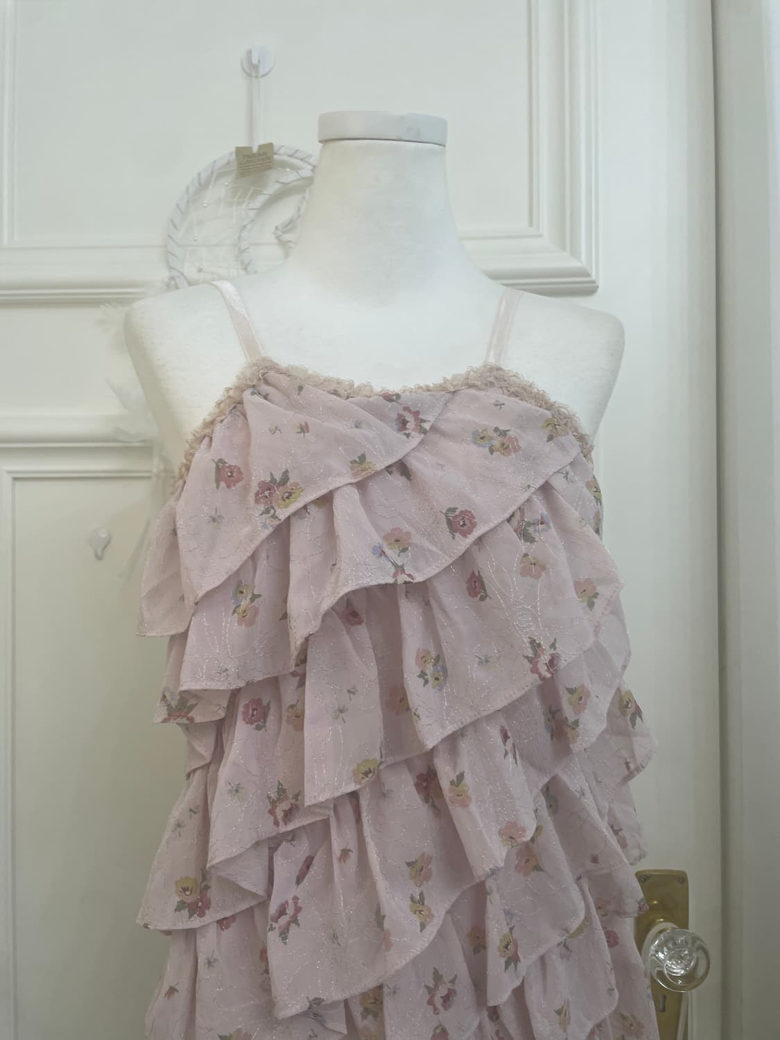 indi pink flower print ruffle sleeveless 상품이미지5