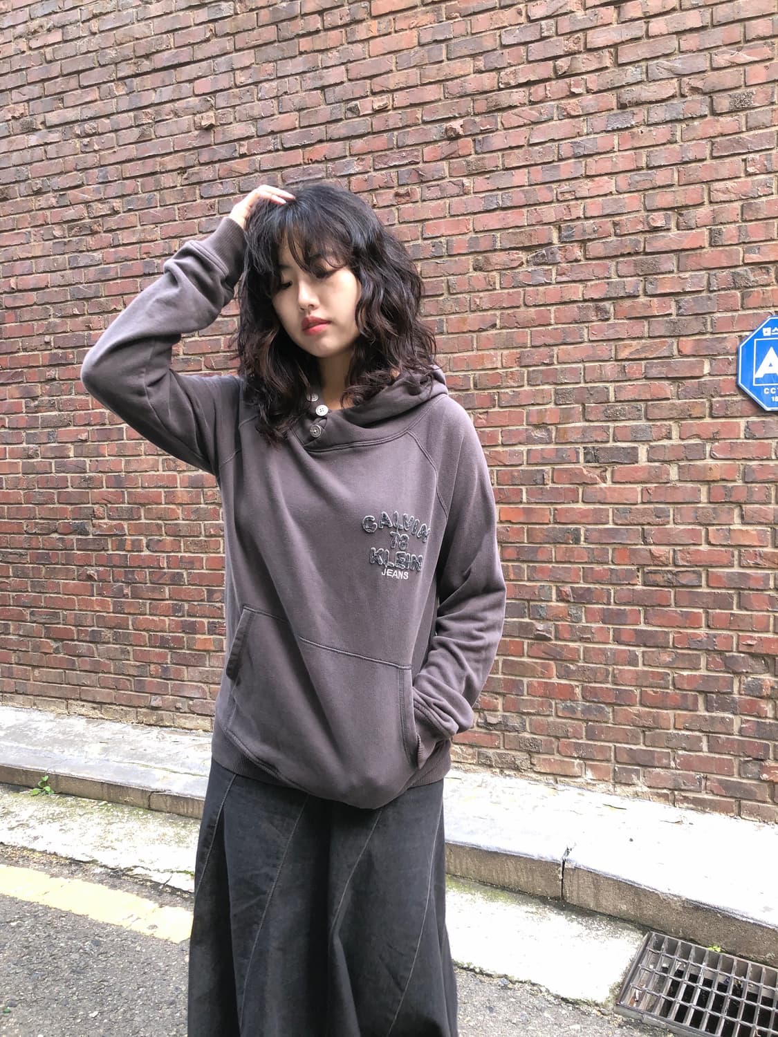 CK 3 button hoodie 상품이미지1