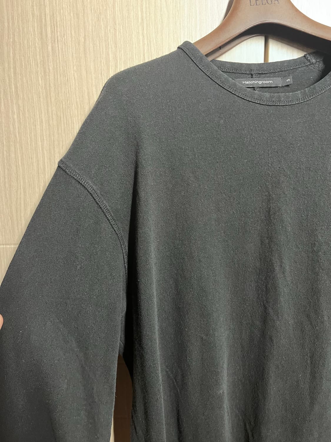 해칭룸 Double sleeve tee 블랙 3사이즈 상품이미지4