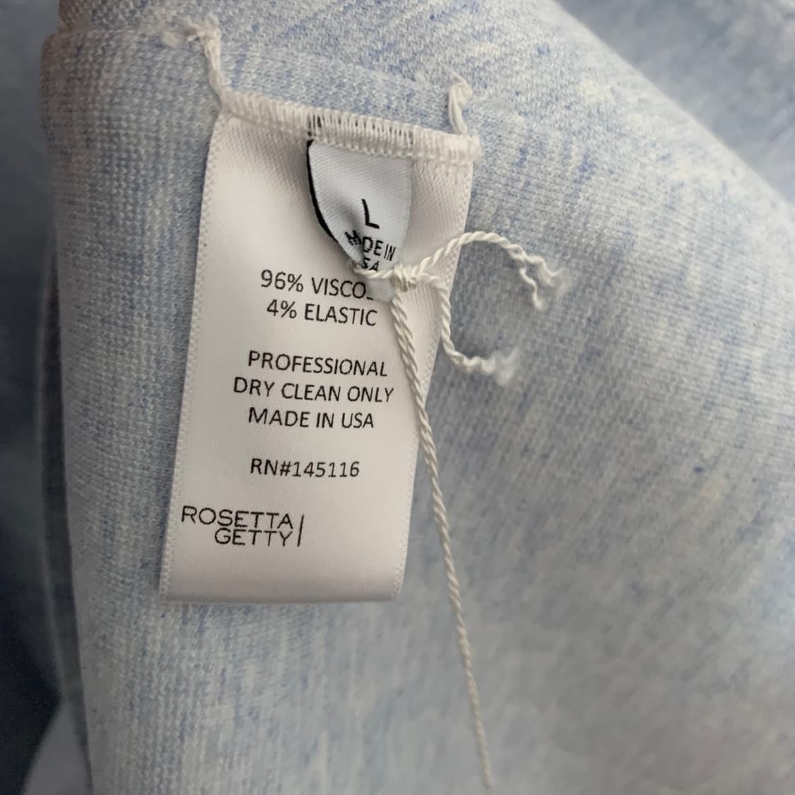 새상품 L 로제타게티 크로스 오버 멜란지 블루 반팔티 상품이미지7