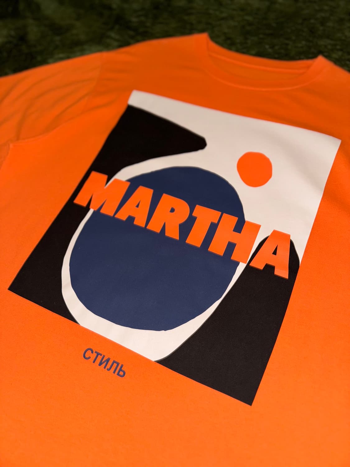 [M] 헤론프레스톤 Martha 그래픽 루즈 핏 티셔츠 오렌지 상품이미지2