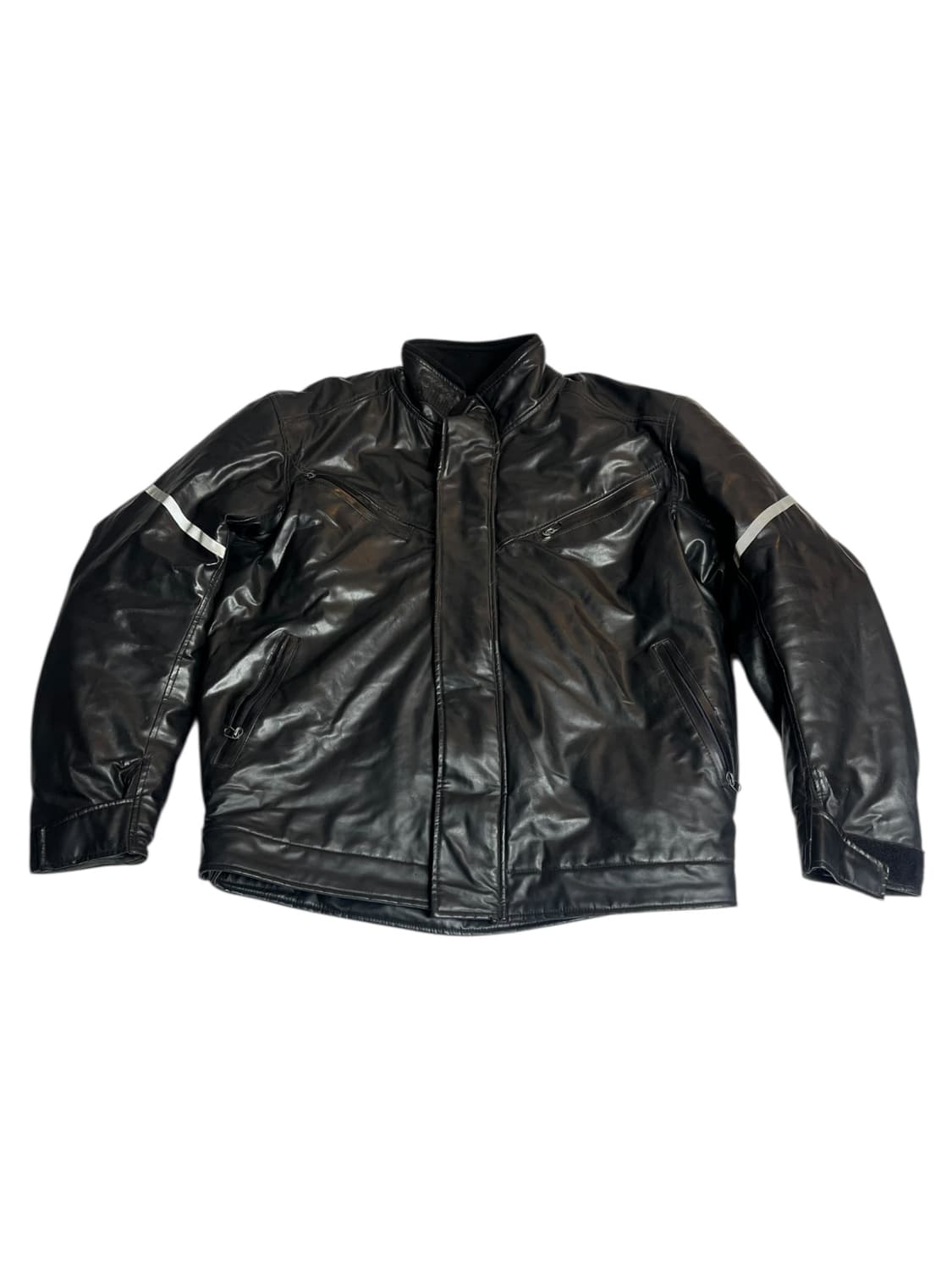 Vintage 블랙 바이커 가죽 자켓 (보호구O) 100 상품이미지1