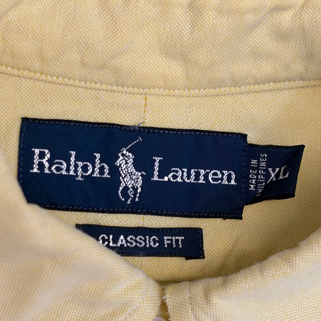 새상품급 90s 미국 빈티지 폴로랄프로렌 연노랑 긴팔 셔츠 상품이미지5