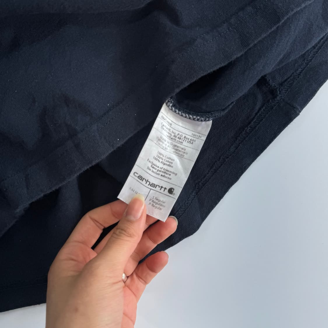 Carhartt 칼하트 헨리넥 원포켓 네이비 반팔  상품이미지6