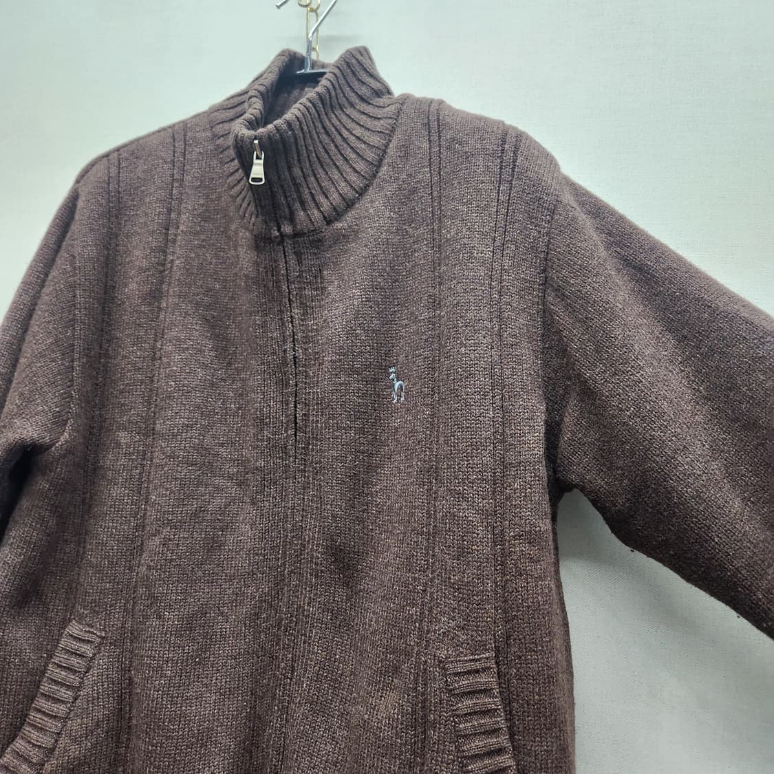 헤지스 로고 풀 니트 집업 XL 상품이미지2