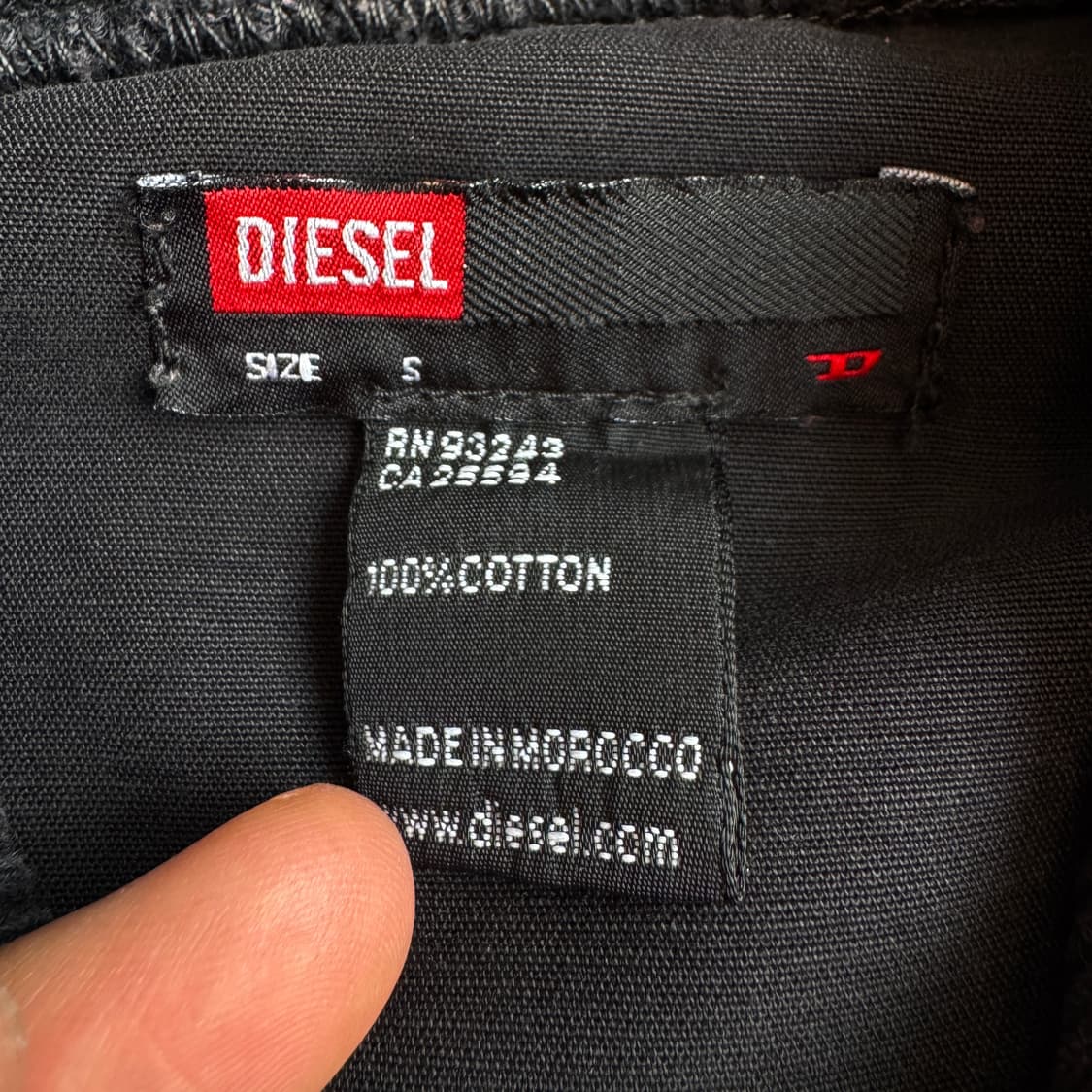 디젤 하이넥 Y2K 크롭 코튼 집업 자켓 상품이미지6