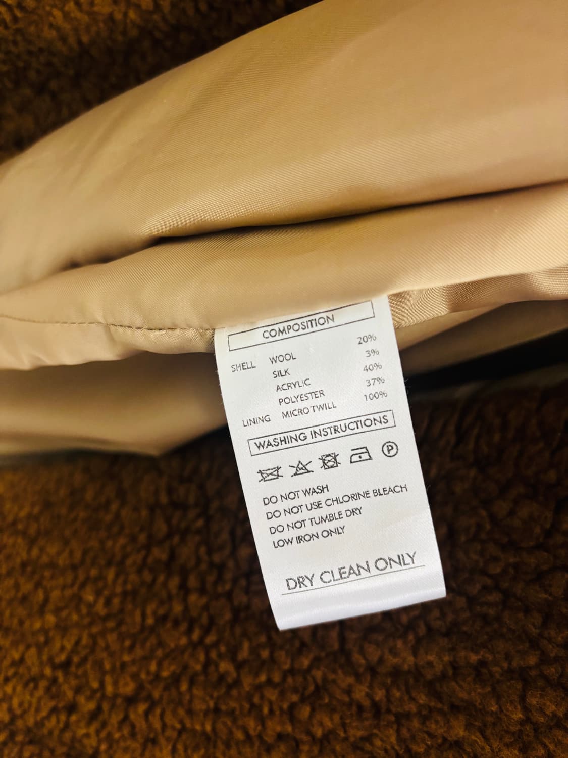 셀렉티즘(SELECTIZM) 테디베어 아이콘 롱 코트 카멜 상품이미지3