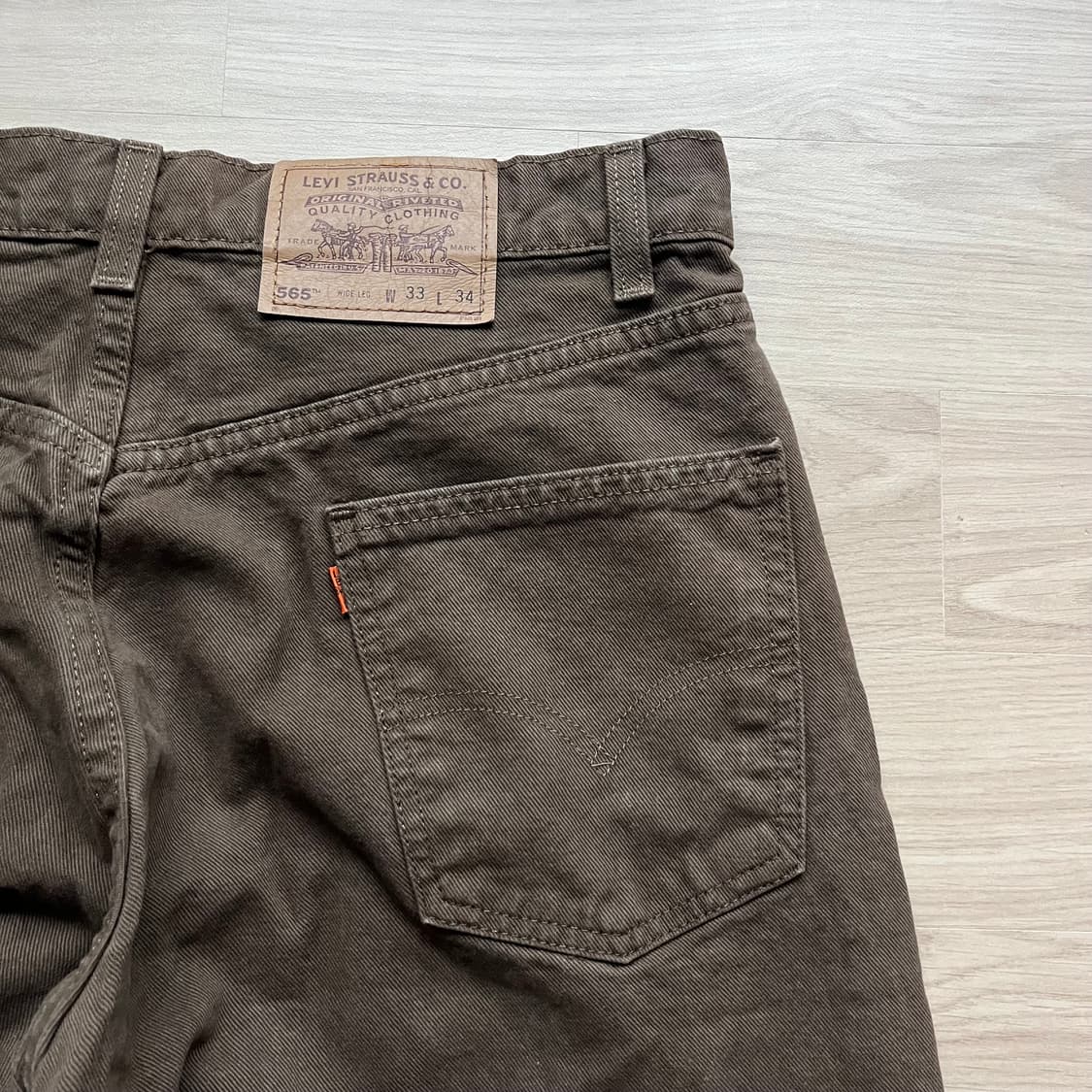 [33X34] 90s 빈티지 리바이스 565 브라운 made in usa 상품이미지6