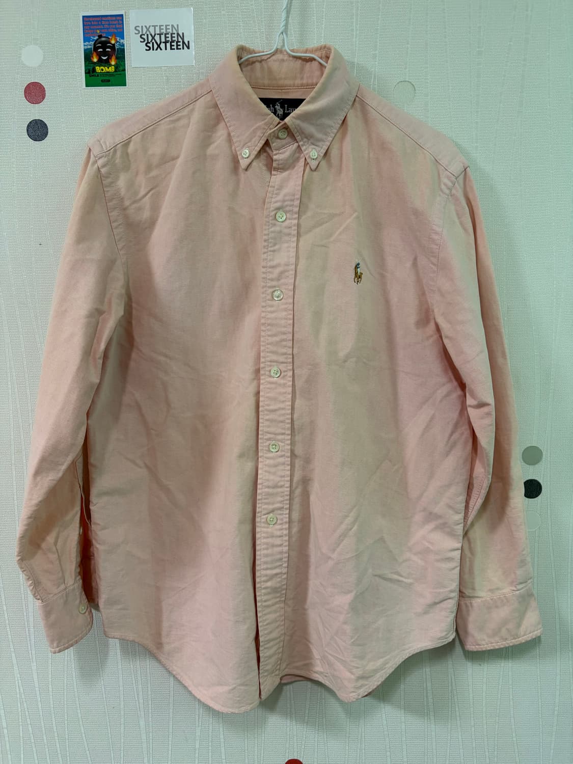 랄프로렌 핑크 셔츠 85사이즈(실측 L사이즈) 상품이미지1