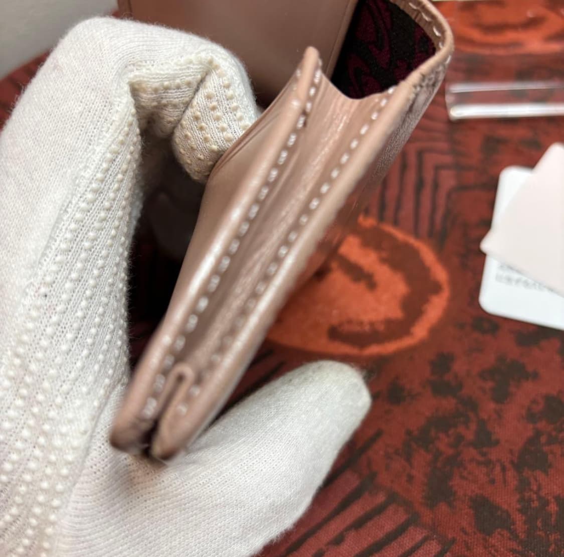 비비안웨스트우드 빈티지  water orb 카드지갑 핑크베이지 상품이미지9