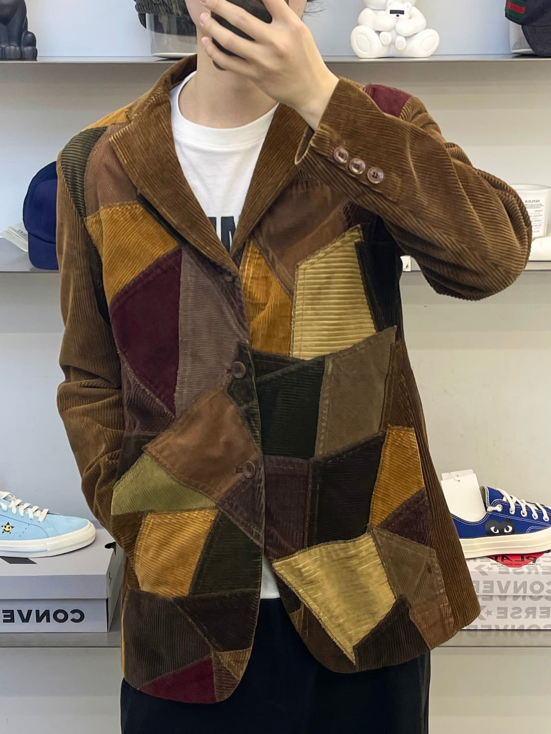 인터메조 패치워크 코듀로이 블레이저 상품이미지2