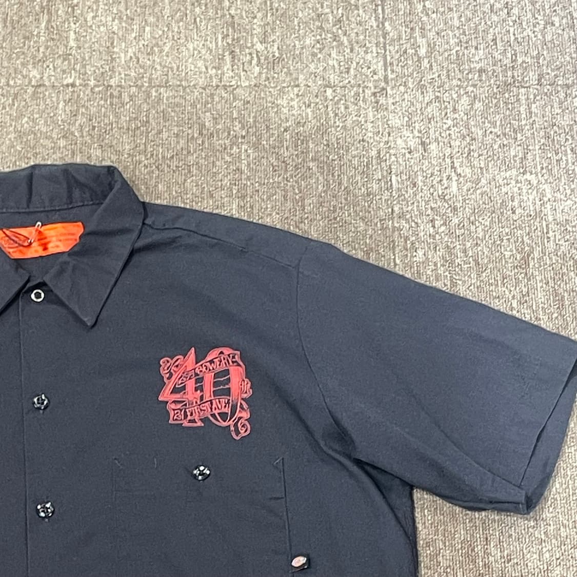 (M) Dickies 디키즈 반팔 워크 셔츠 블랙 상품이미지4