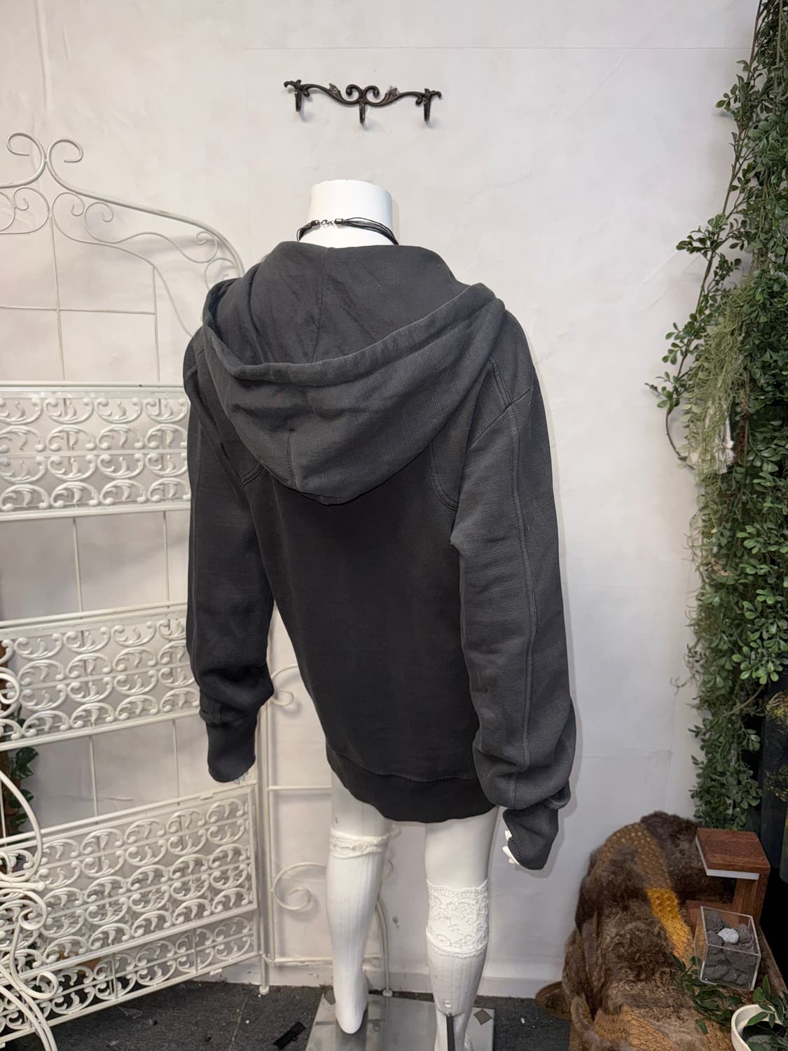 DIESEL charcoal washing long hood zipup 상품이미지3