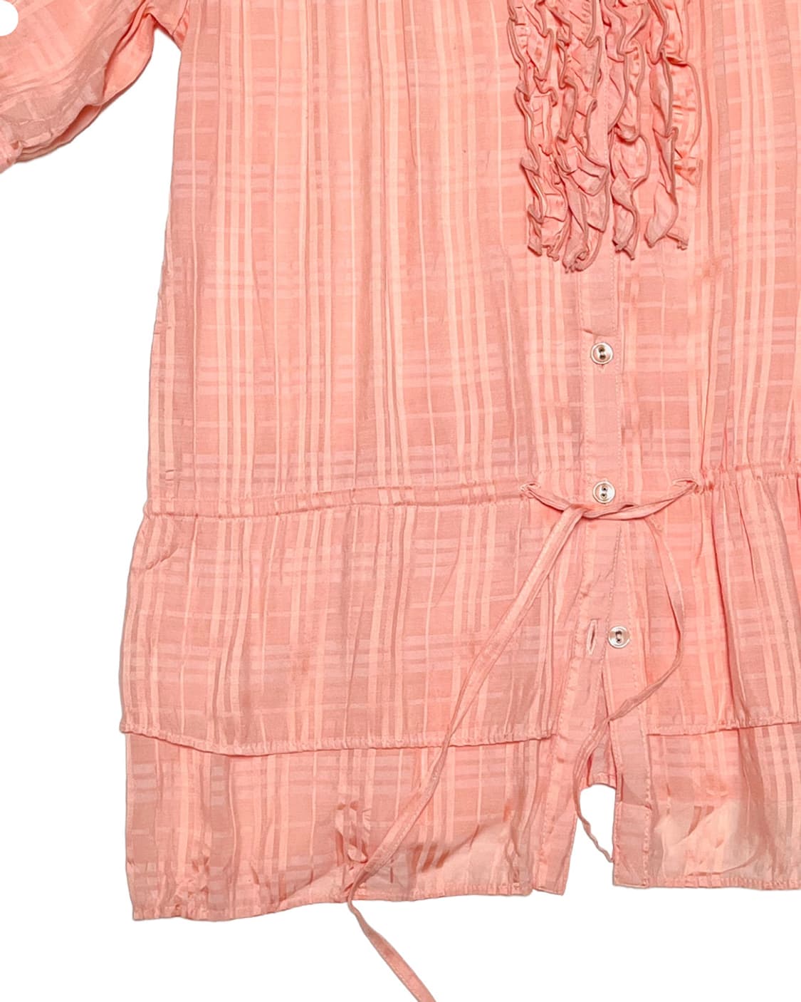 Pink check frill top 상품이미지4
