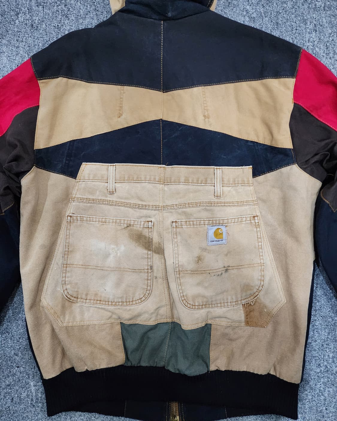 칼하트 리메이크 패치 멀티컬러 워크 자켓 후드자켓 상품이미지5