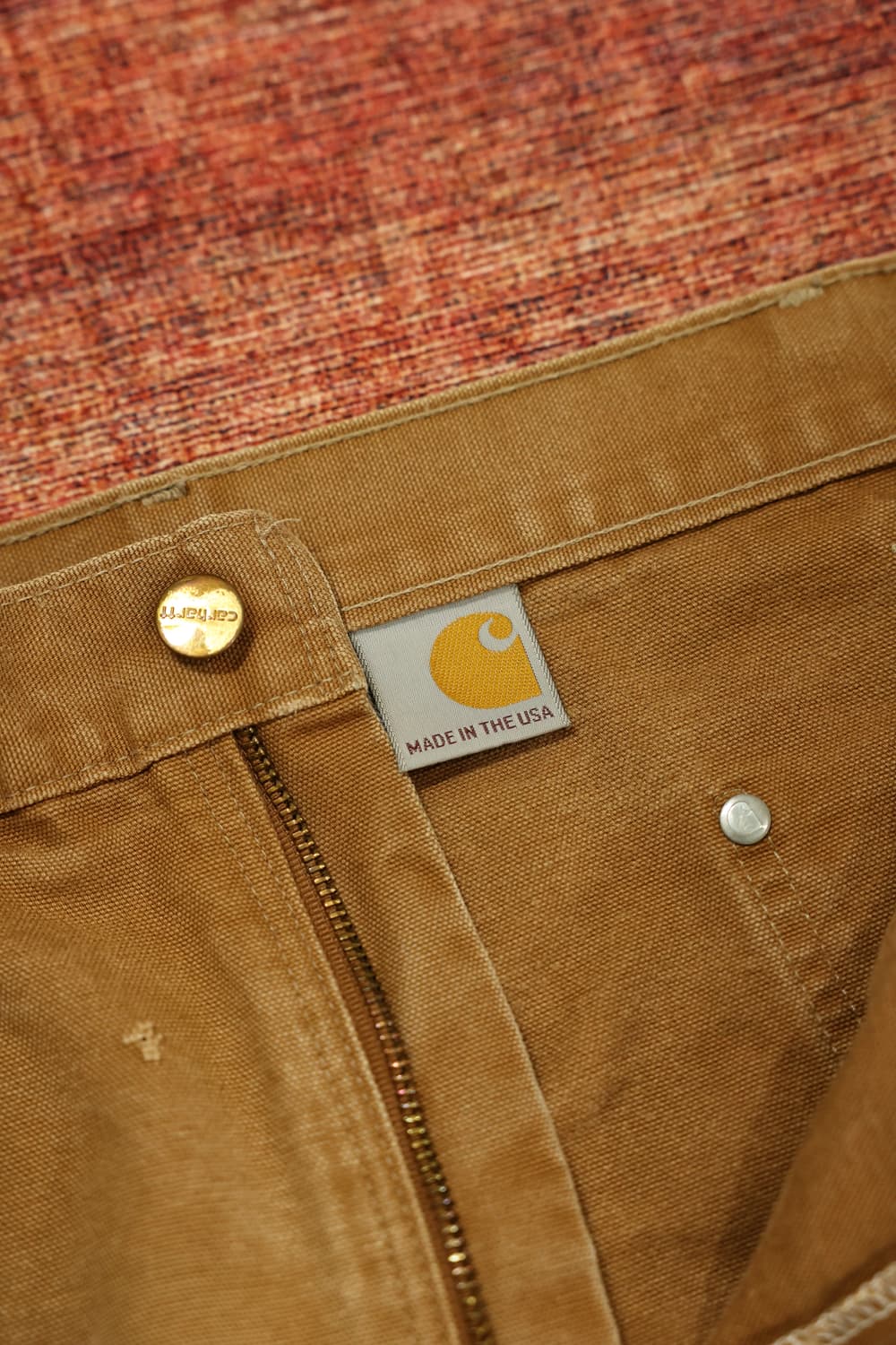 빈티지 칼하트더블니 브라운 판매 상품이미지5