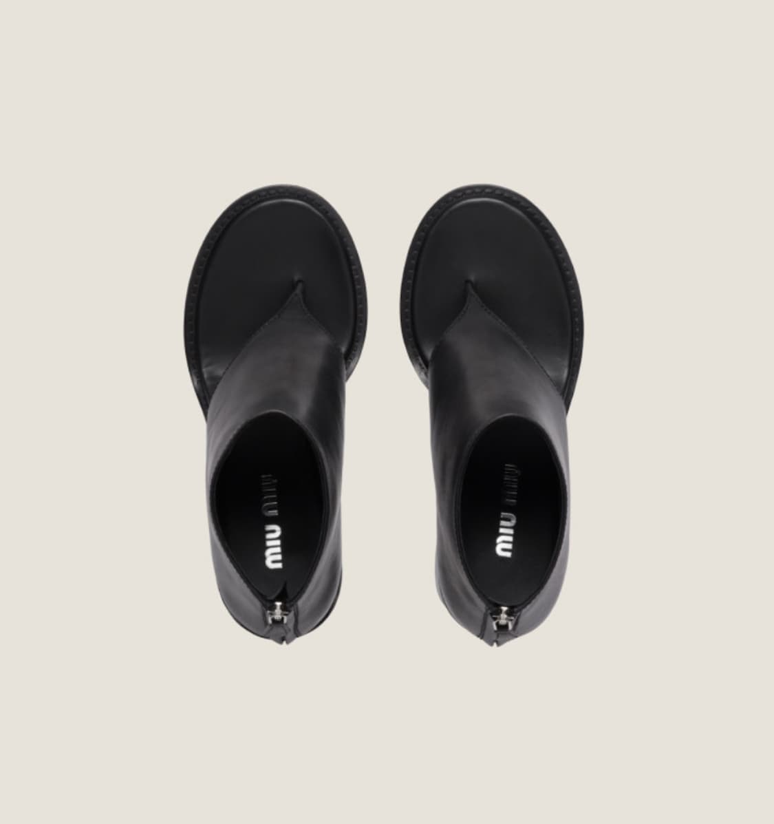 (거의 새상품) Miu miu 레더 부츠힐 (37 사이즈) 상품이미지2