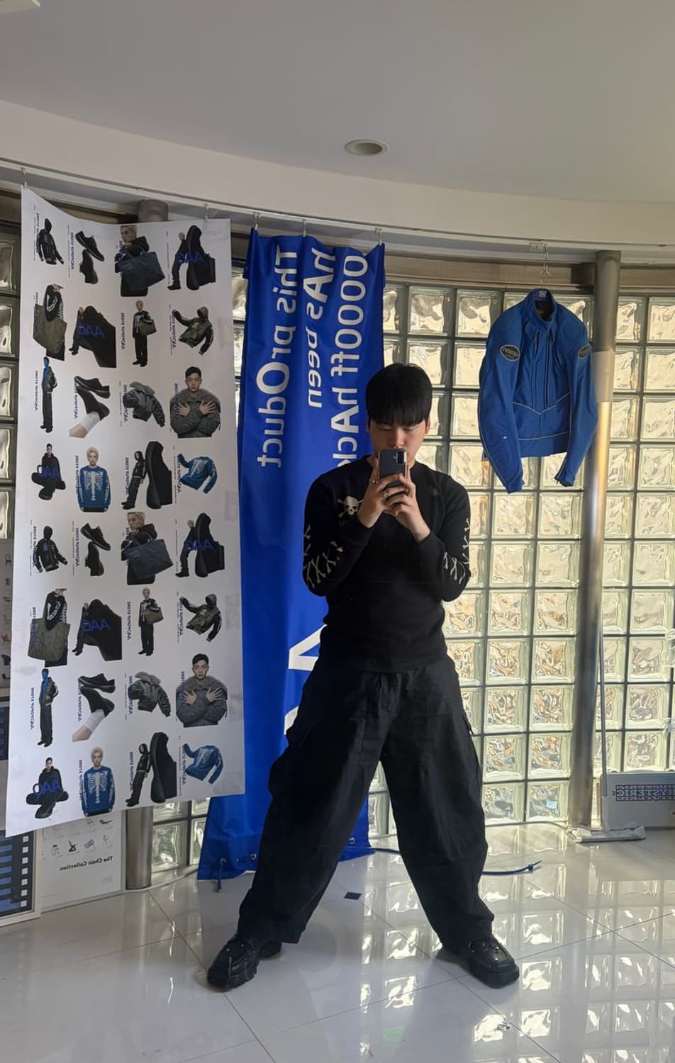 CROSS BONE SKULL LS TEE 본 긴팔 티 NVLT-2408 상품이미지1