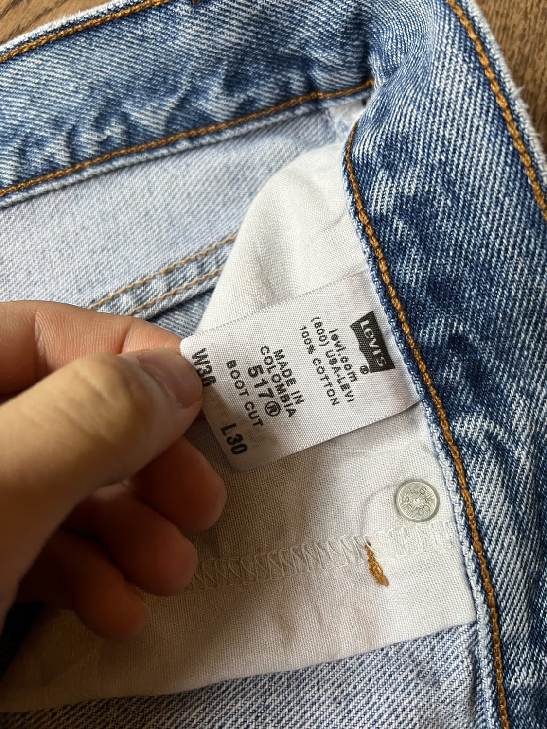 [36]리바이스 517 빈티지 워싱 플레어핏 데님 팬츠 L99 상품이미지7