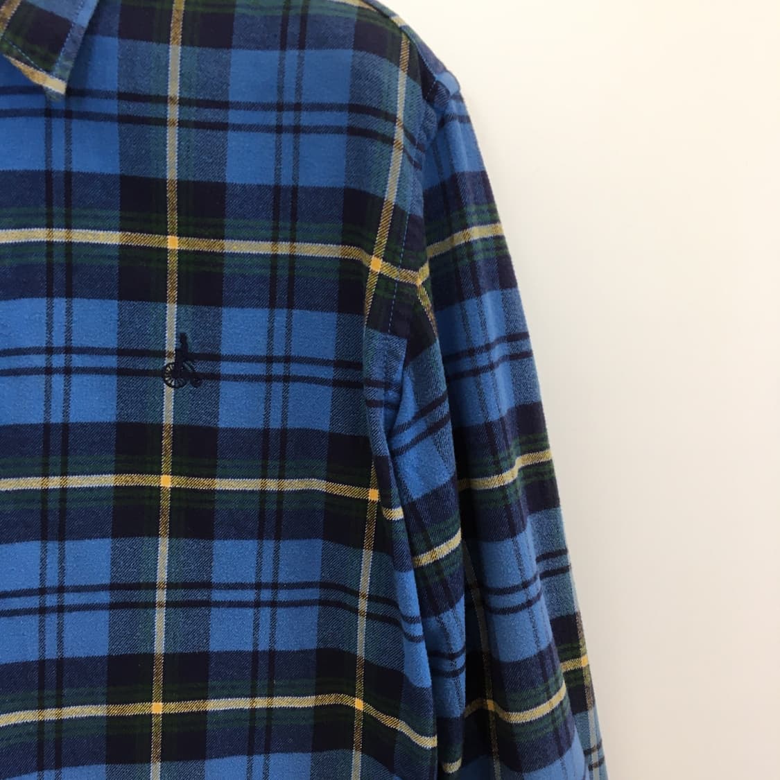 빈폴 자수로고 플란넬 블루셔츠 100 사이즈  상품이미지2