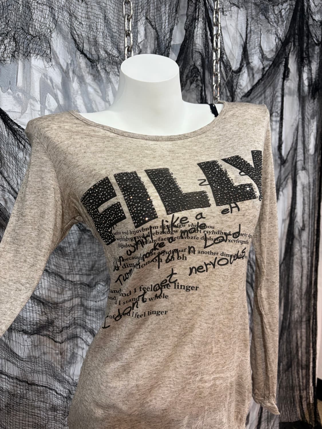 Y2K Graphic See-through Long Sleeve 상품이미지6
