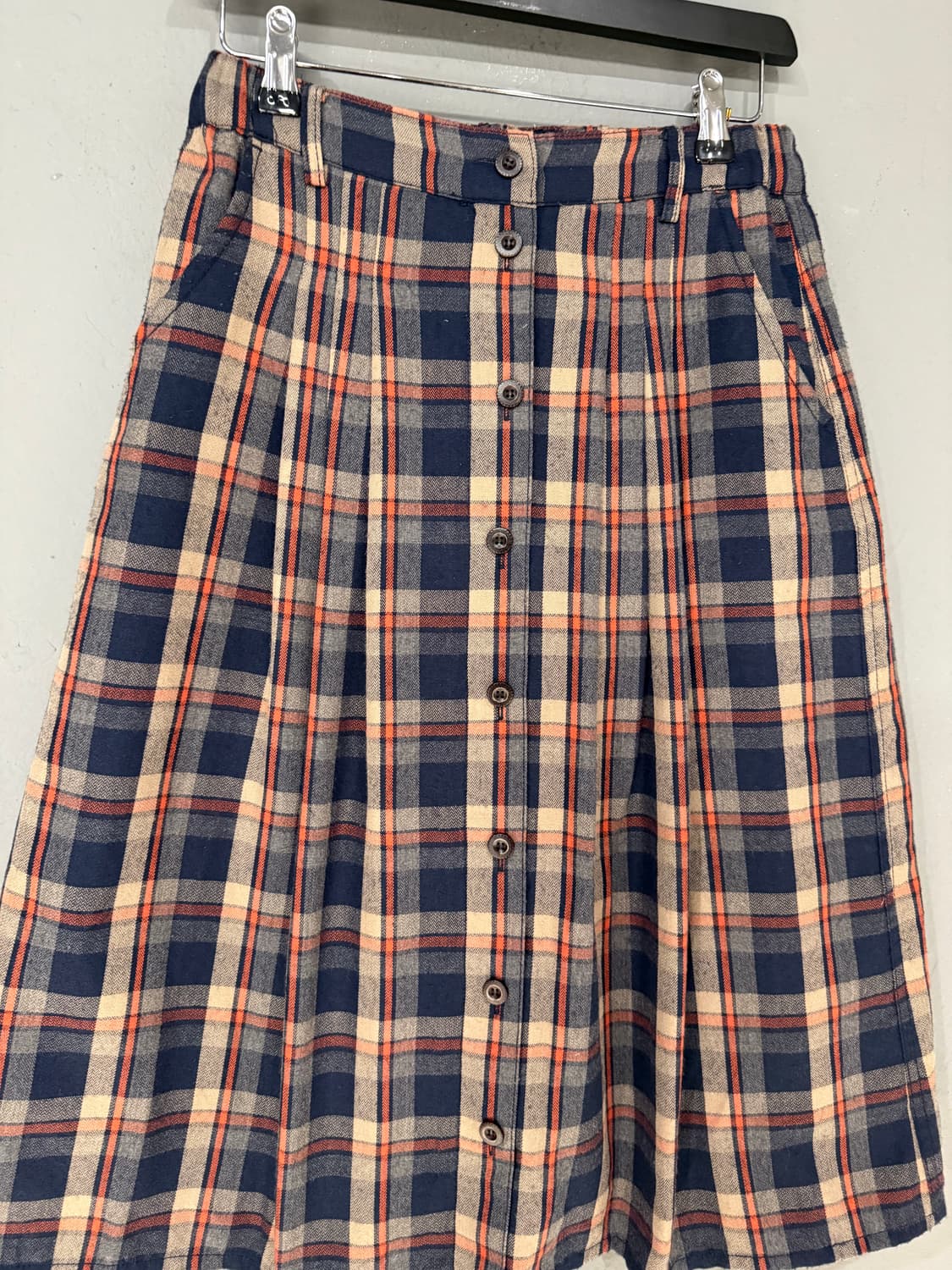 check pattern button-up detail skirt 상품이미지5
