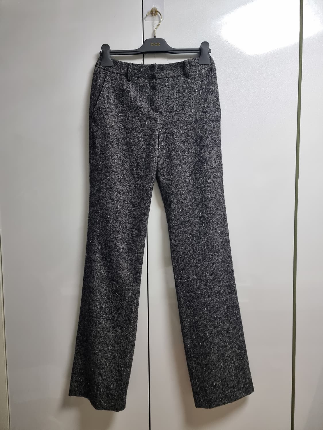 디올 트위드 팬츠 블랙&화이트 그레이 차콜 슬랙스 일자 스트레이트 부츠컷 상품이미지2