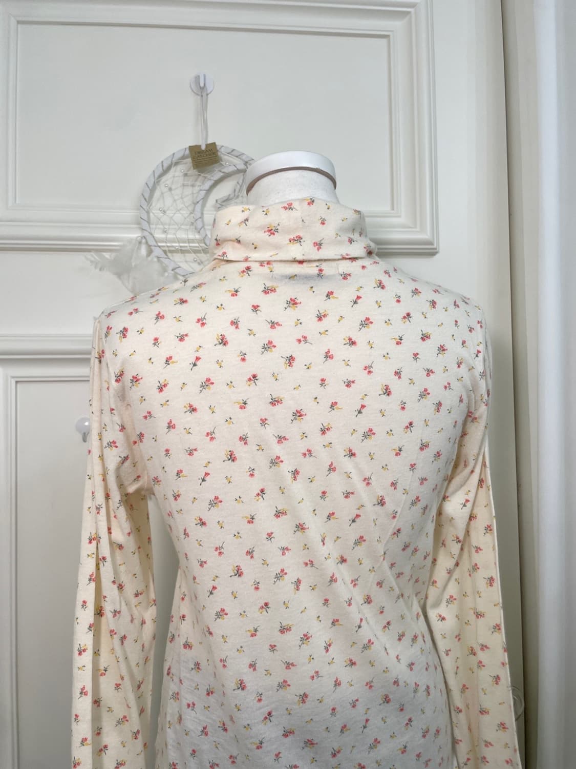 coral flower pattern basic turtle-neck t 상품이미지4