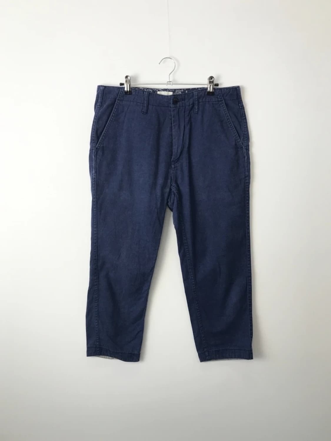 BEAMS Navy Cropped Chino Pants 상품이미지5
