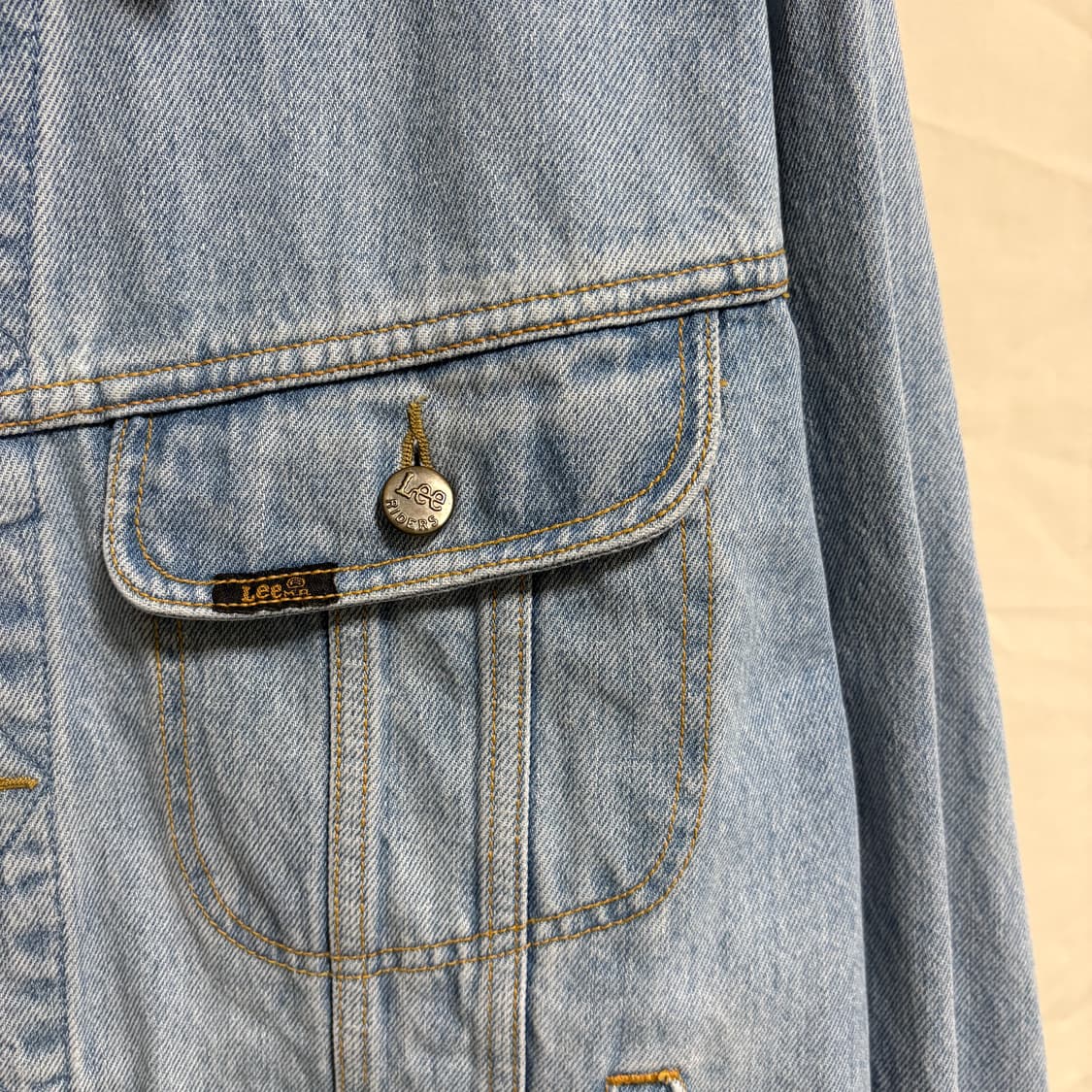 리 라이더스 샌포라이즈드 101J 베이스 데님 트러커자켓 / 연청,100 상품이미지5