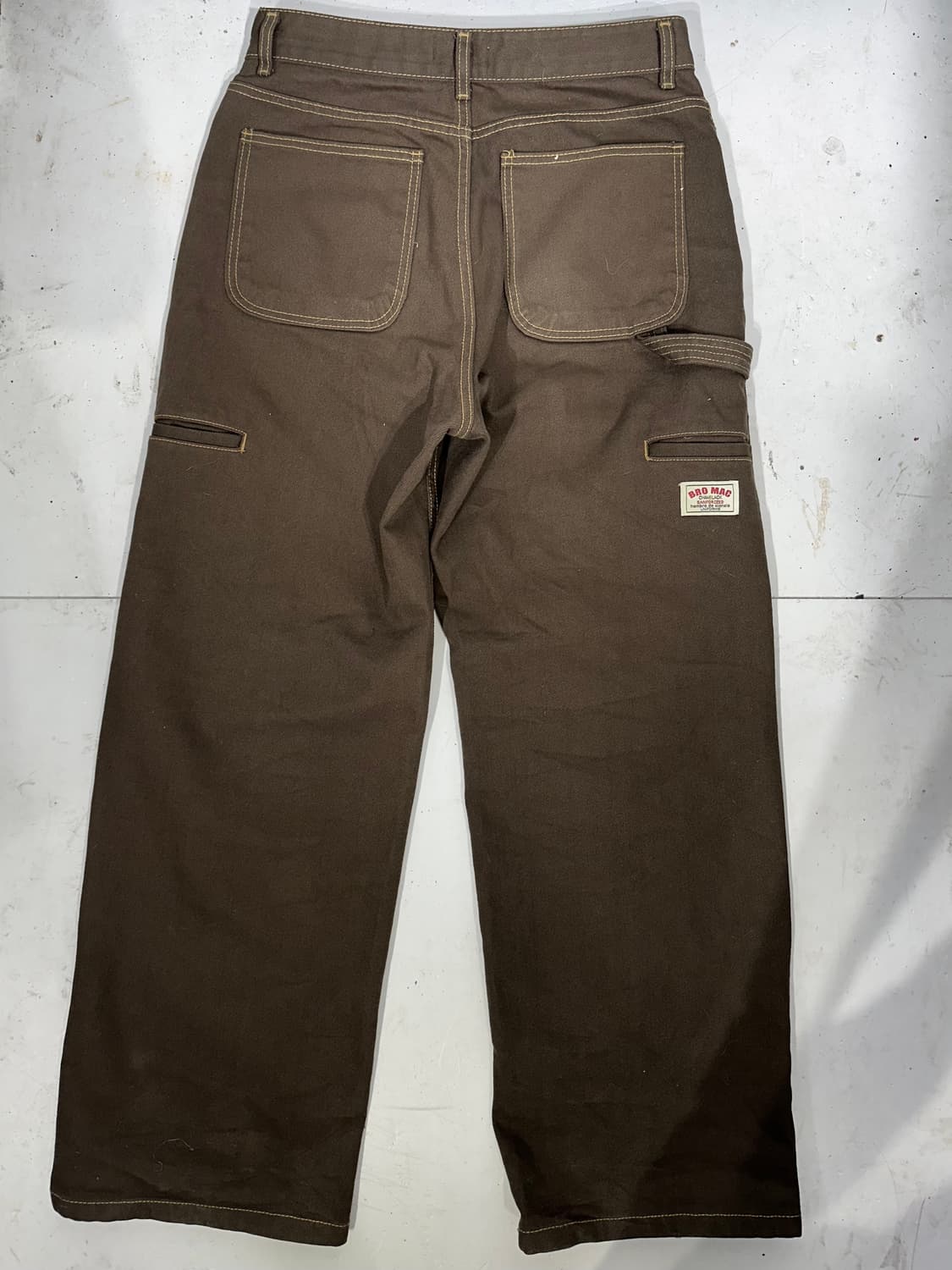 일본 빈티지 Answer 브라운 와이드 데님 팬츠 청바지 M 상품이미지5