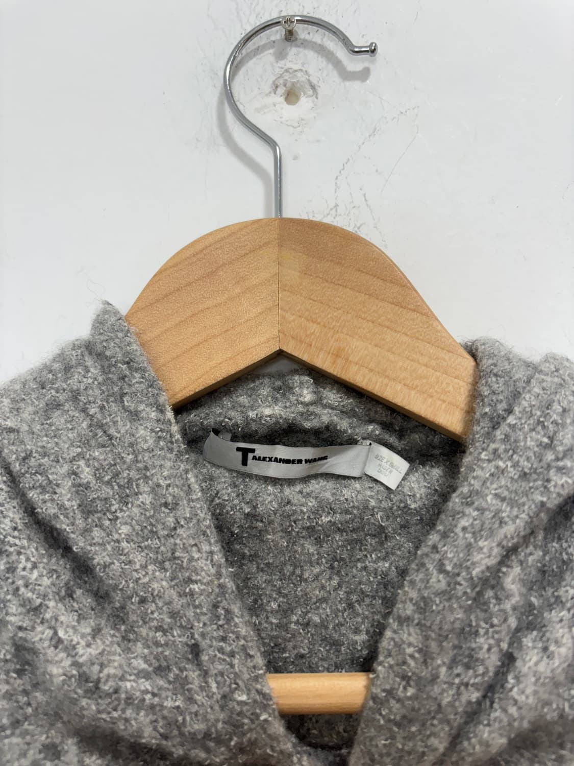 T by Alexander Wang 프린지 후드티 니트 상품이미지7