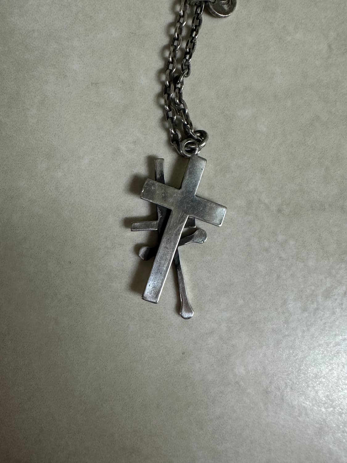 언더커버 2002 아카이브 크로스 십자가 실버 목걸이 상품이미지3