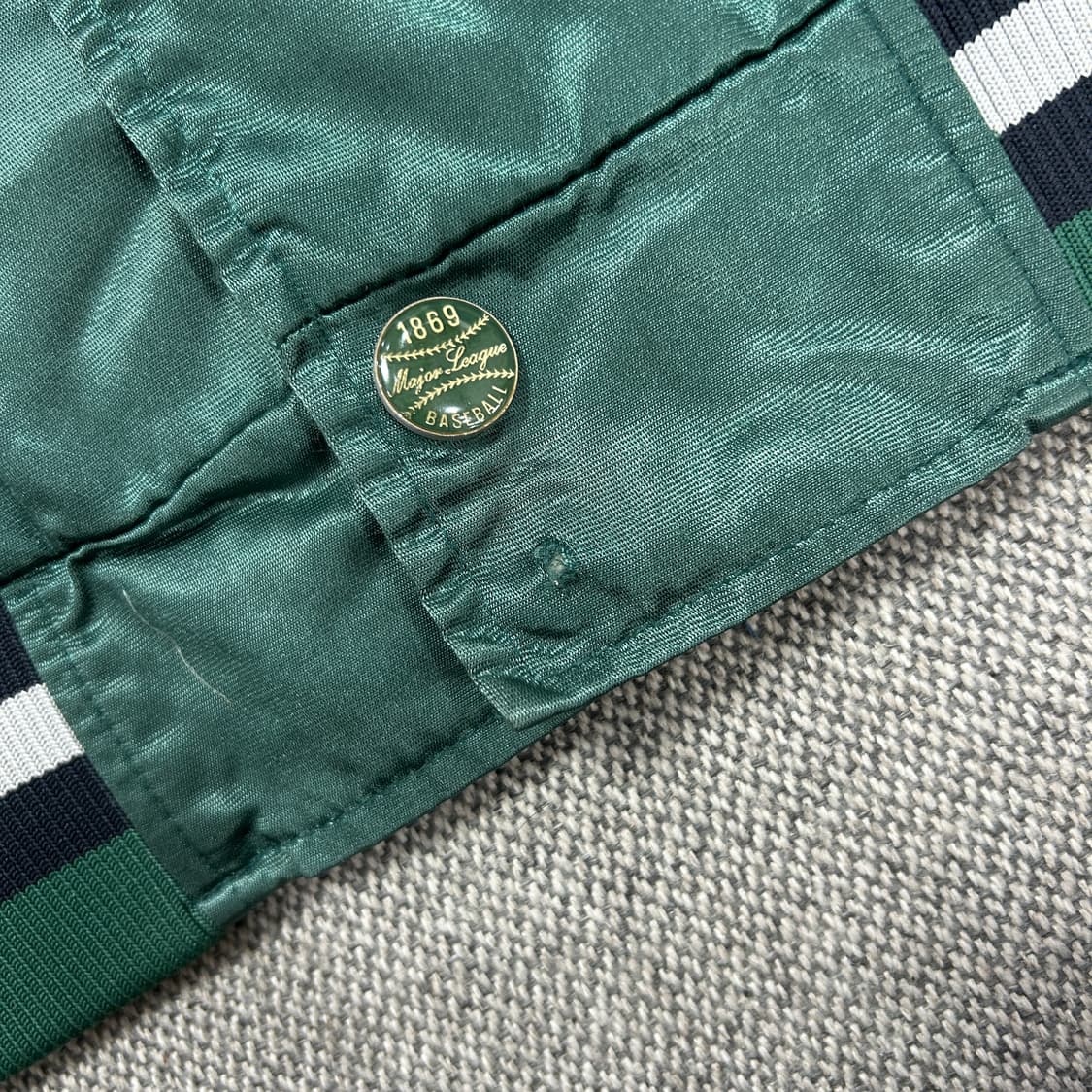 MLB 오클랜드 나일론 베이스볼 자켓(95) 상품이미지4