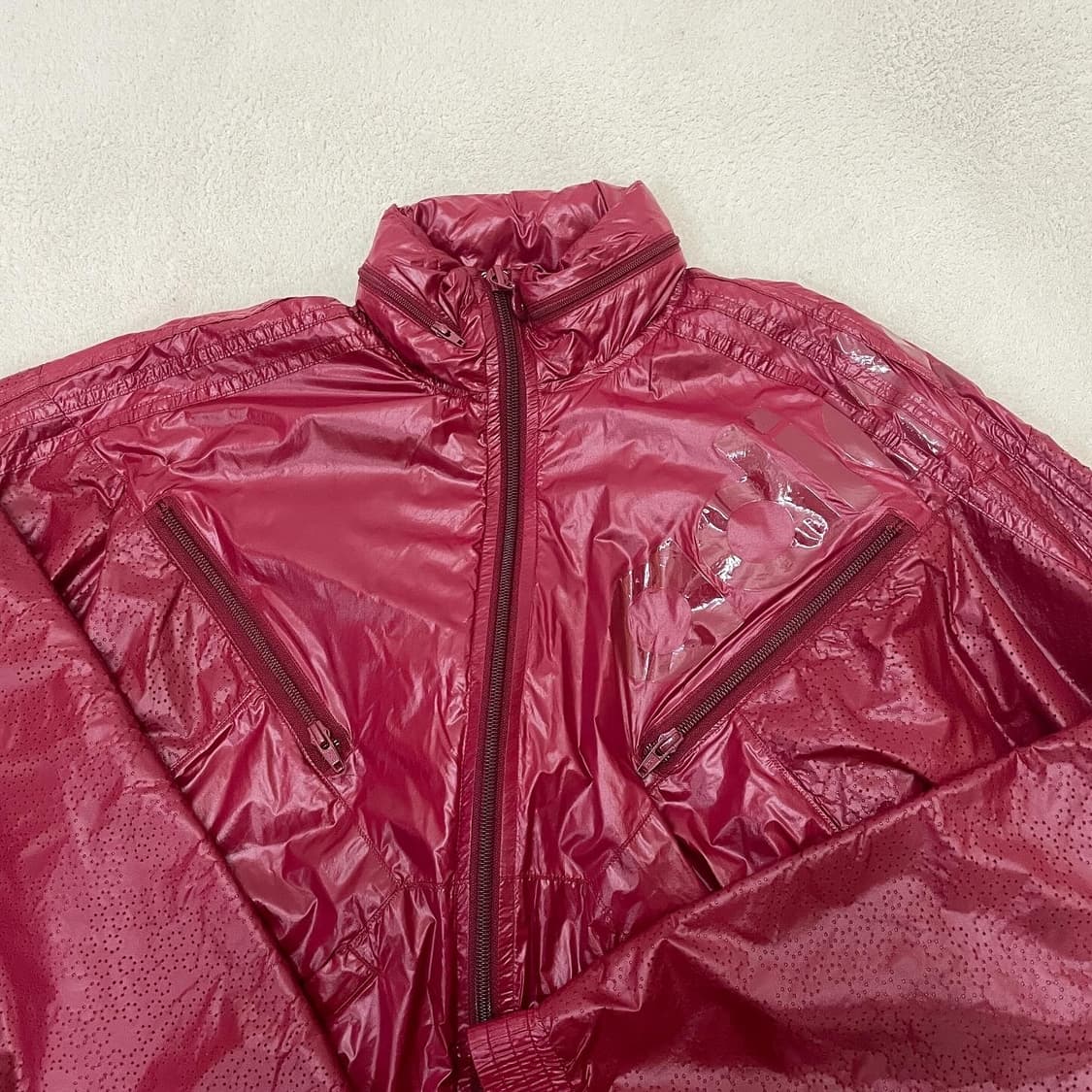 아디다스 버건디 유광자켓 상품이미지3