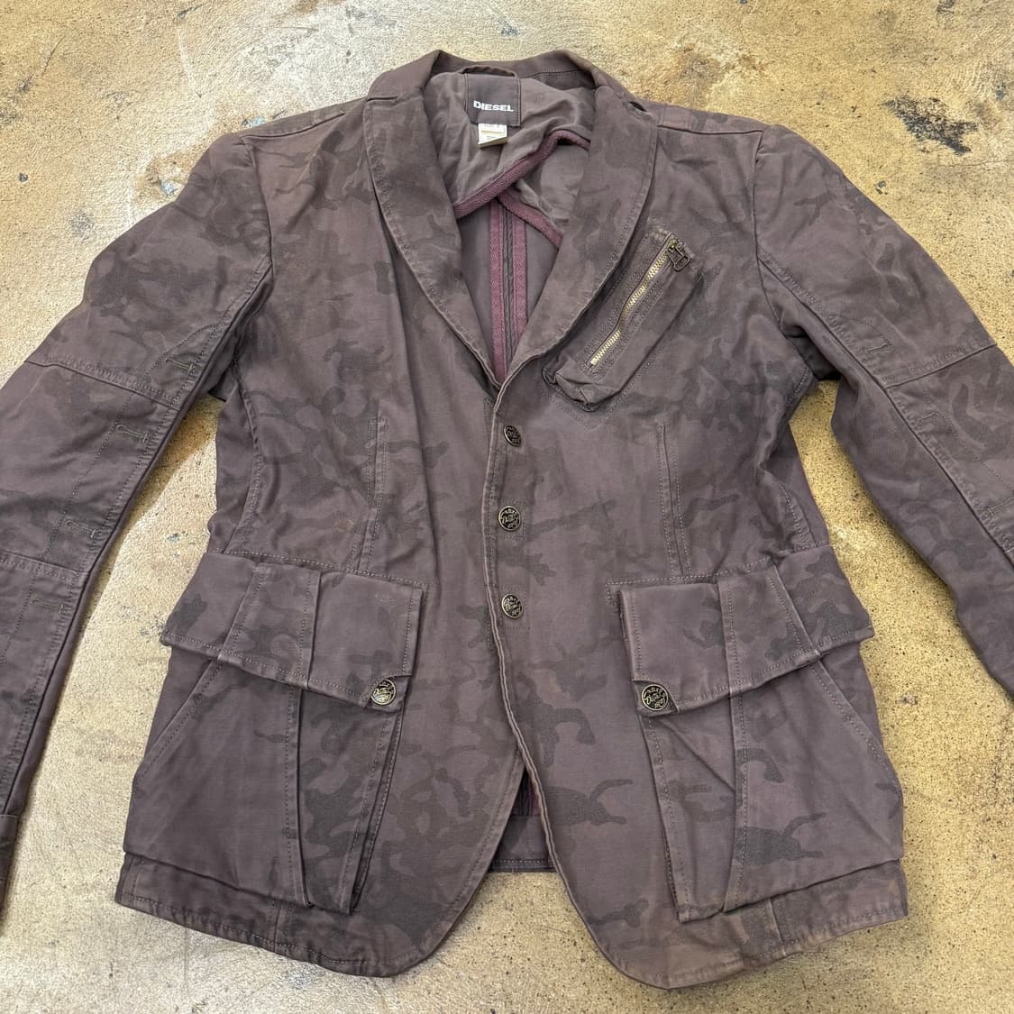 [정품/S] 디젤 카모 브라운 자켓 b19 상품이미지3