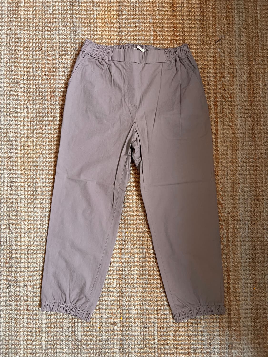 오일릴리 여자 다크베이지 코튼바지 9부조거팬츠 상품이미지3