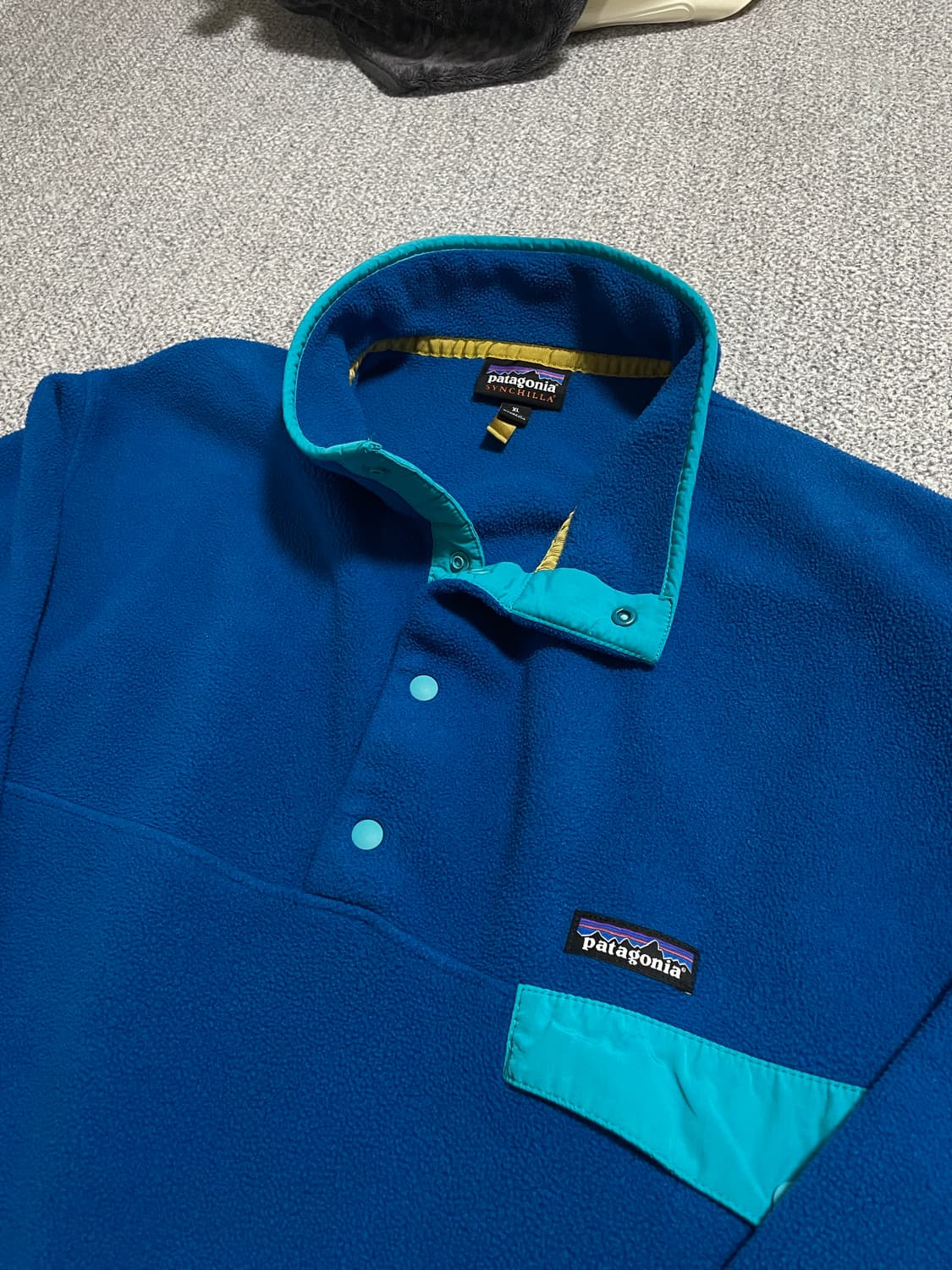[XL] 파타고니아 신칠라 라이트 블루 플리스 아노락 풀오버 상품이미지2