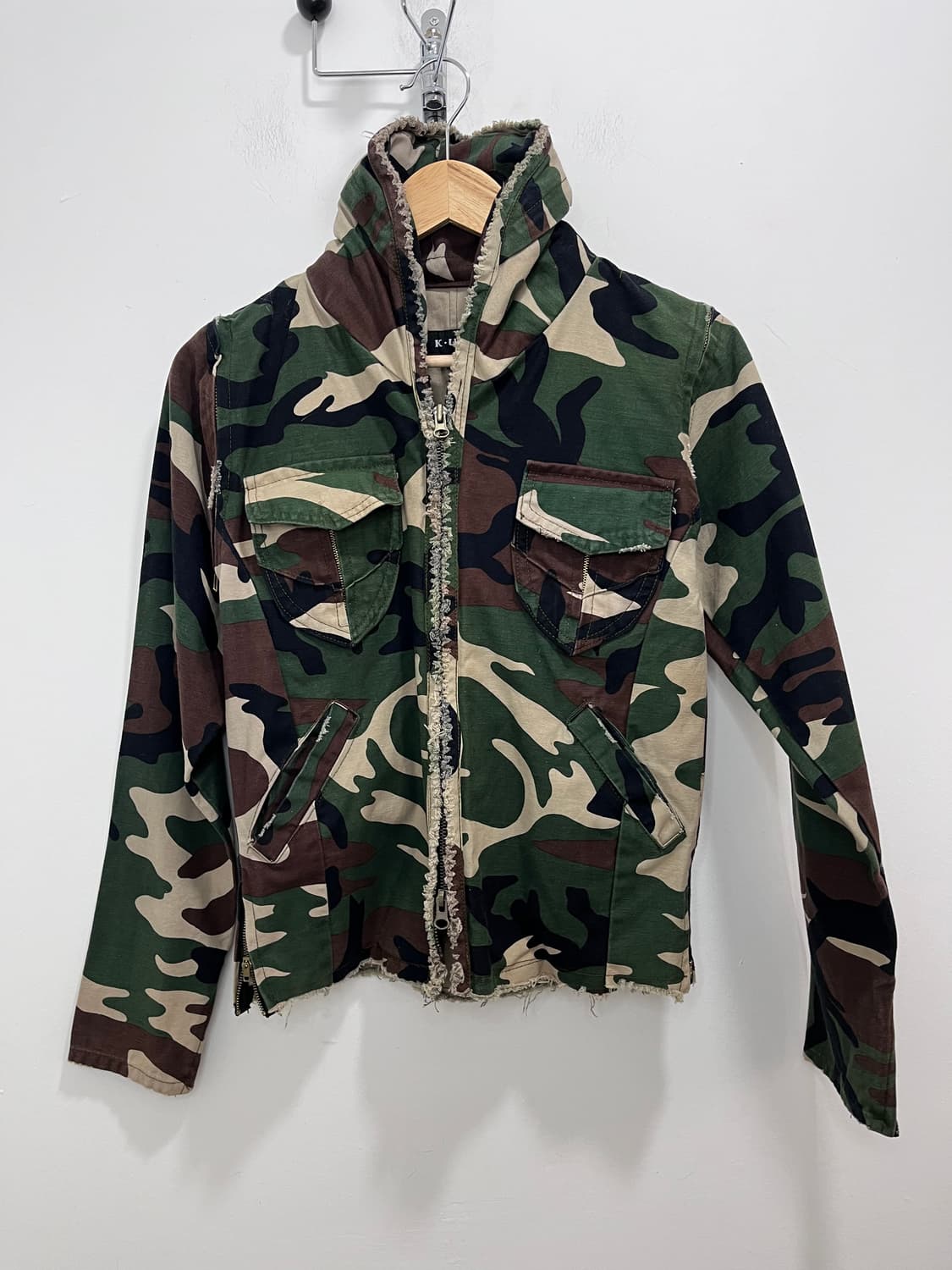 K.U.I 밀리터리 카모 투웨이 자켓 상품이미지4
