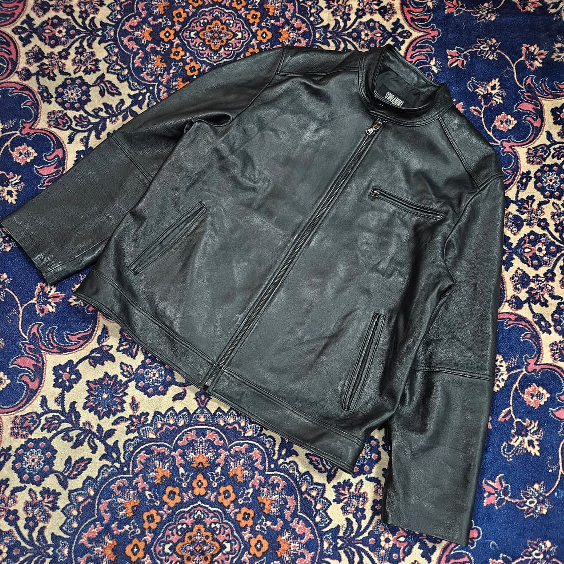 SOPRANINO 양가죽 베이직 버튼 카라넥 빈티지 자켓 100 상품이미지1